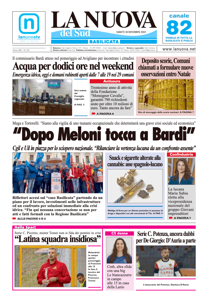 Sabato 30 novembre 2024