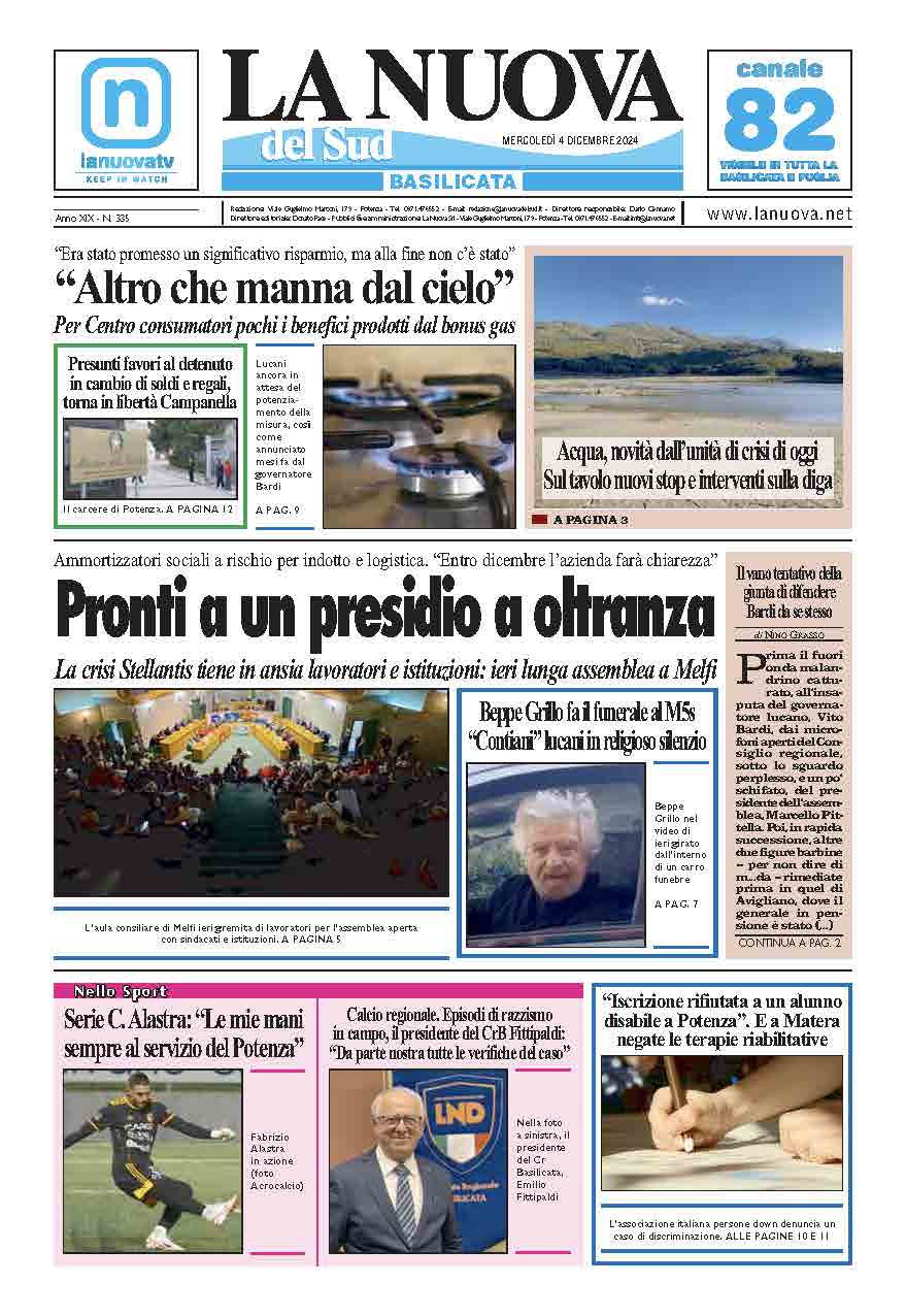 Mercoledì 4 dicembre 2024