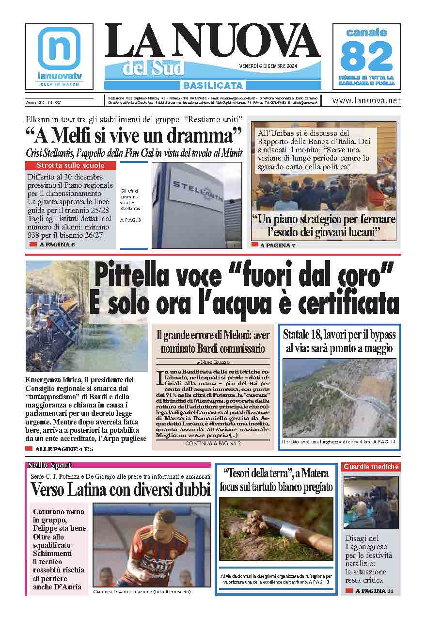 Venerdì 6 dicembre 2024