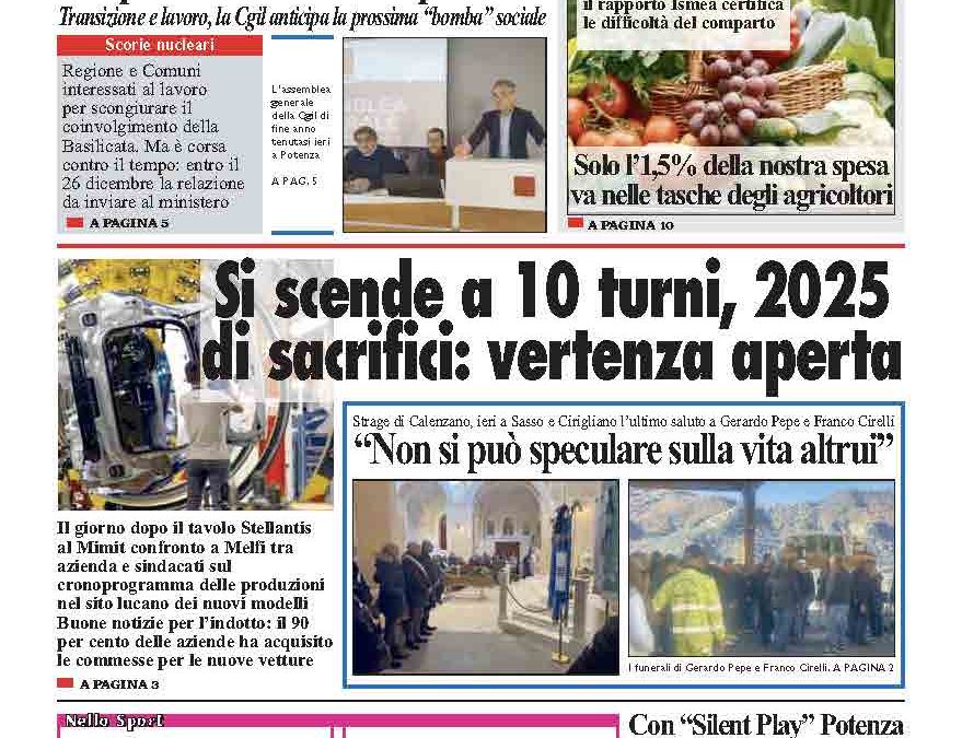 Giovedì 19 dicembre 2024