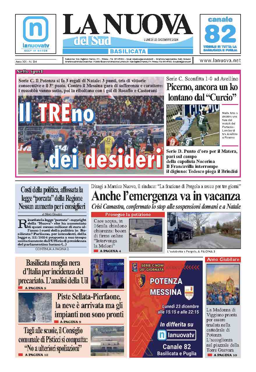 Lunedì 23 dicembre 2024