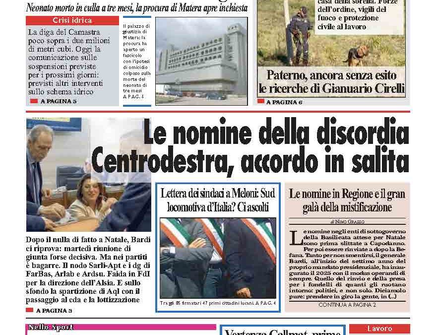 Venerdì 3 gennaio 2025