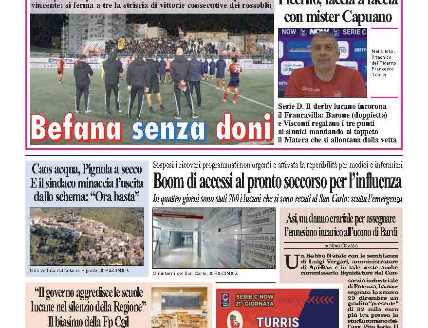 Lunedì 6 gennaio 2025