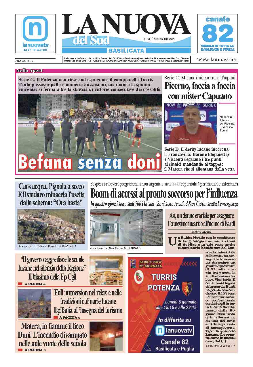 Lunedì 6 gennaio 2025