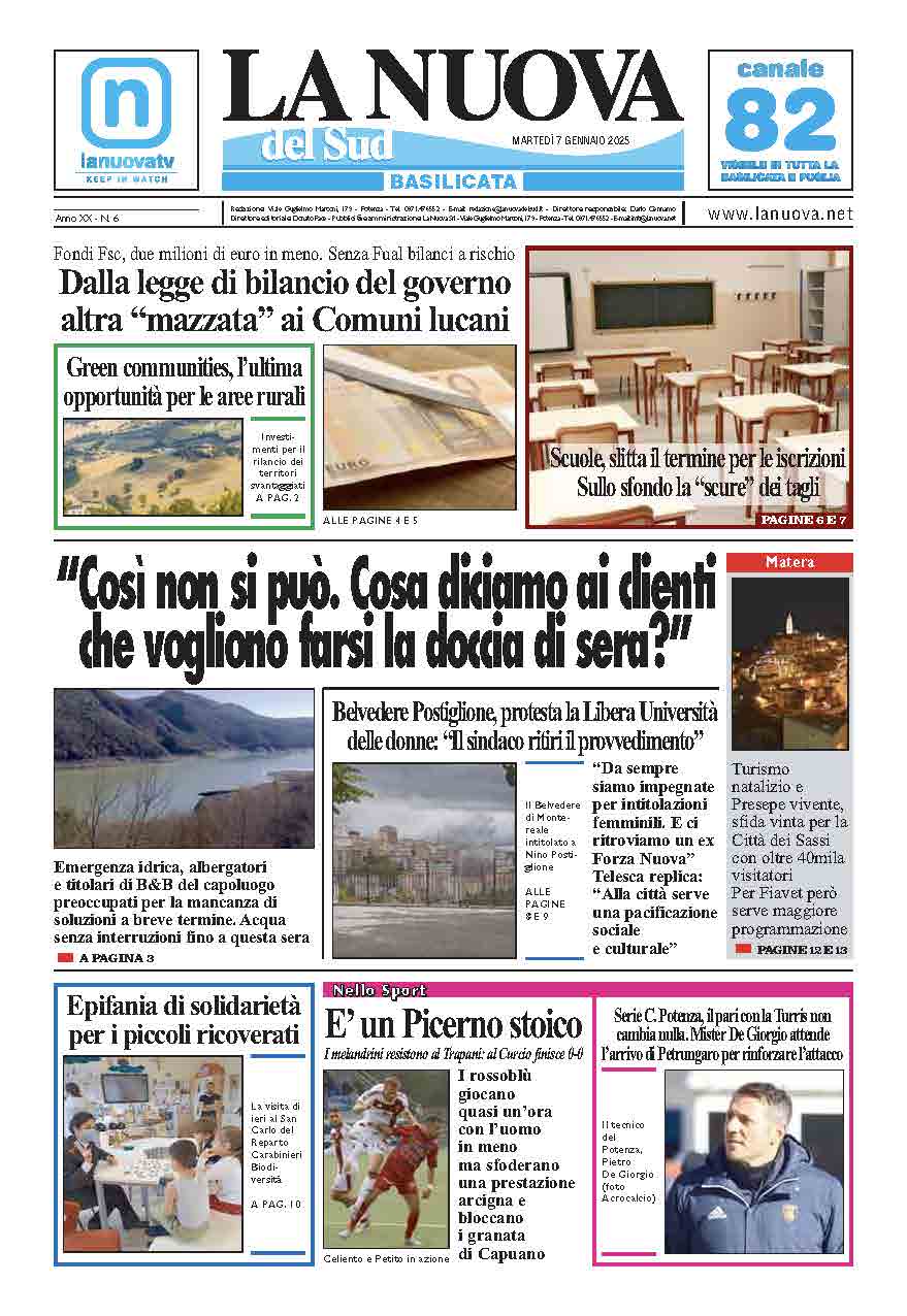 Martedì 7 gennaio 2025