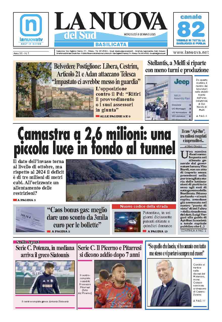 Mercoledì 8 gennaio 2025