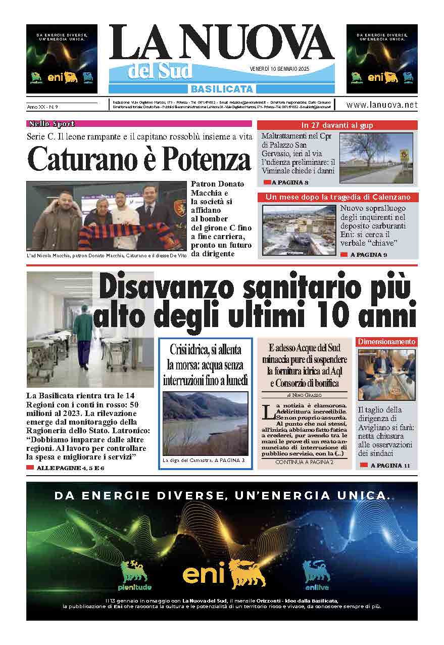 Venerdì 10 gennaio 2025