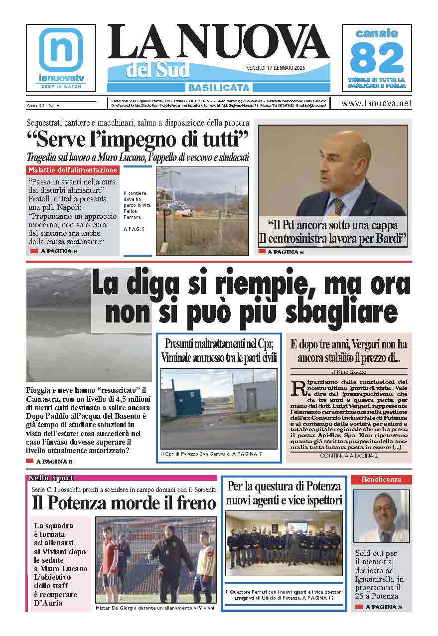 Venerdì 17 gennaio 2025