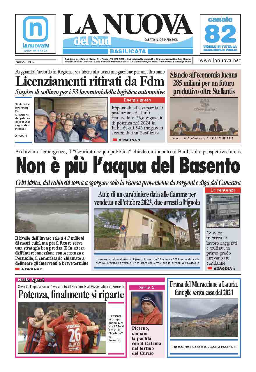 Sabato 18 gennaio 2025