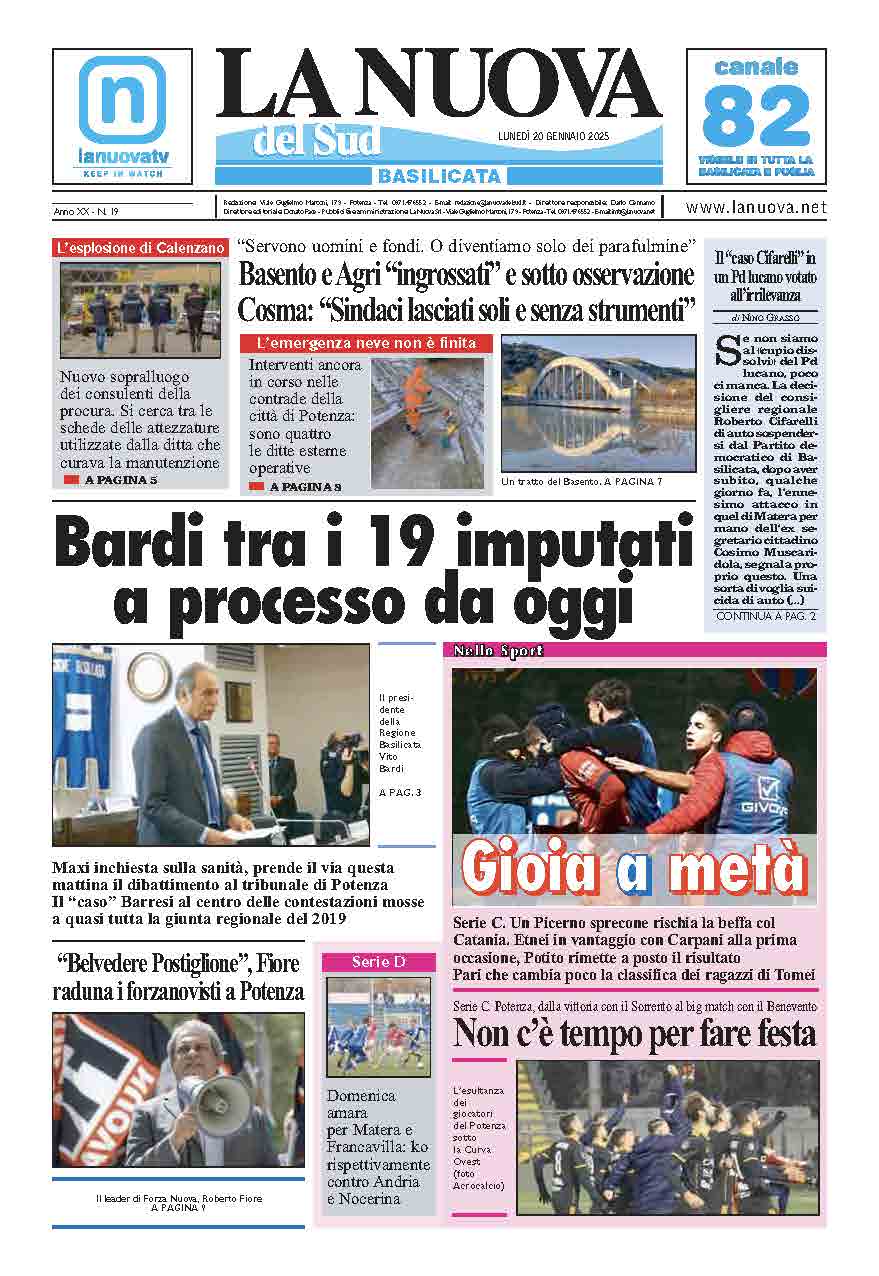 Lunedì 20 gennaio 2025