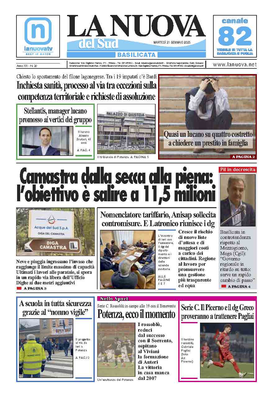 Martedì 21 gennaio 2025