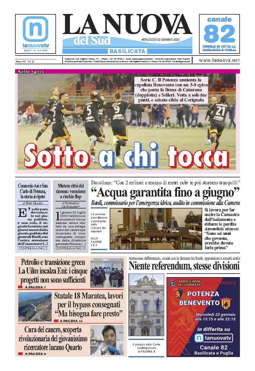 Mercoledì 22 gennaio 2025