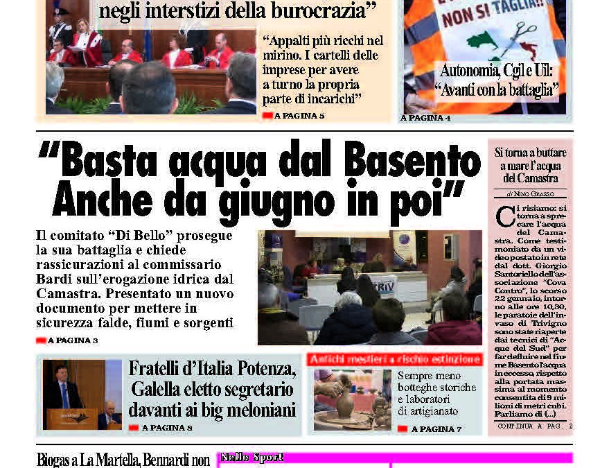 Lunedì 27 gennaio 2025
