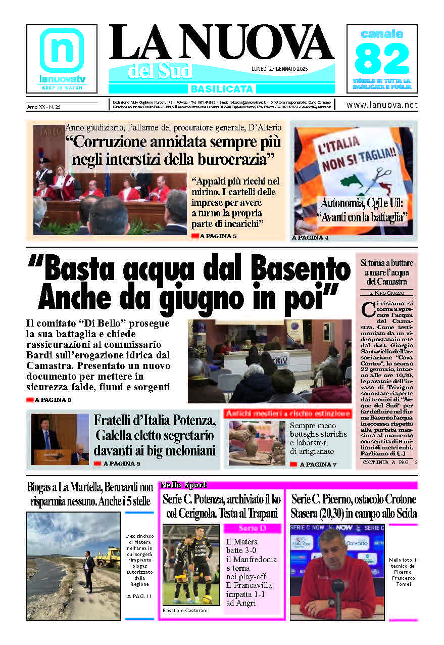 Lunedì 27 gennaio 2025