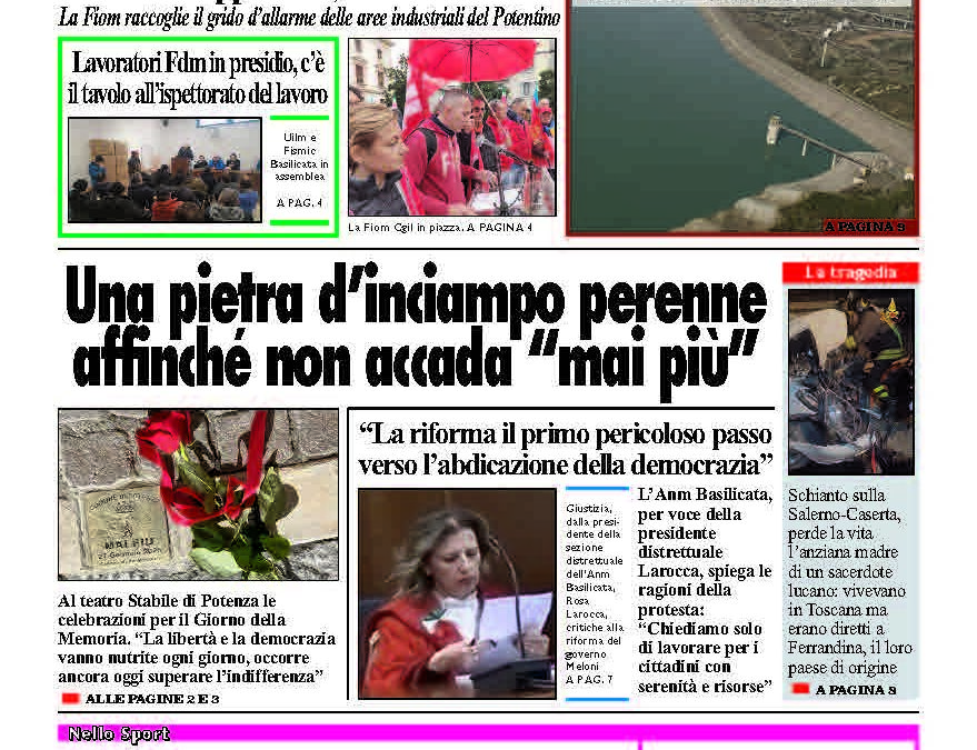 Martedì 28 gennaio 2025