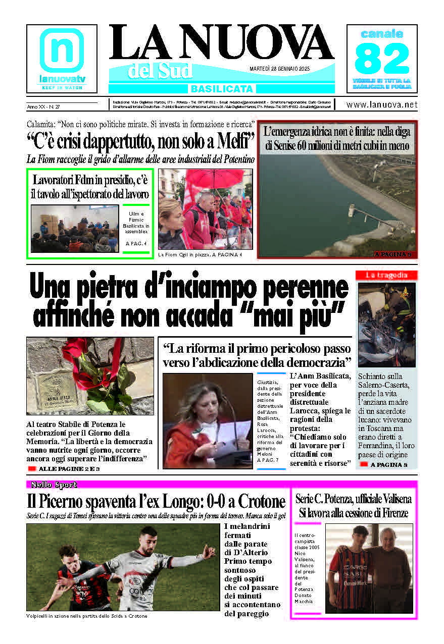 Martedì 28 gennaio 2025
