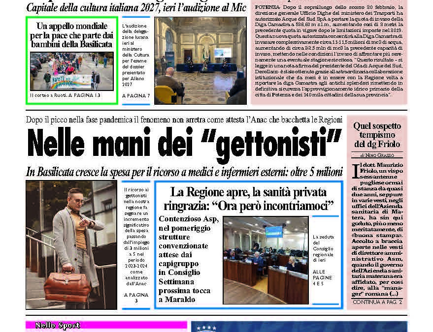 Giovedì 26 febbraio 2025