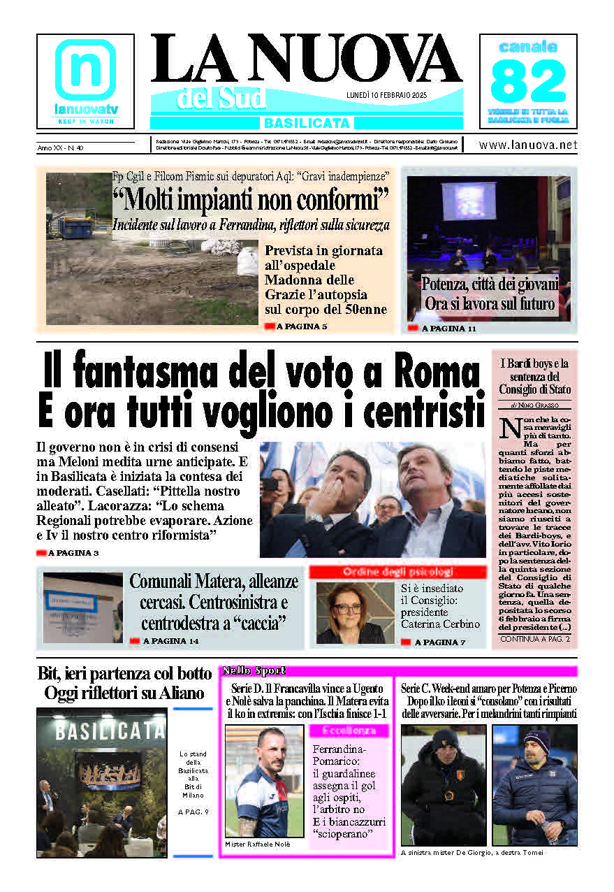 Lunedì 10 febbraio 2025