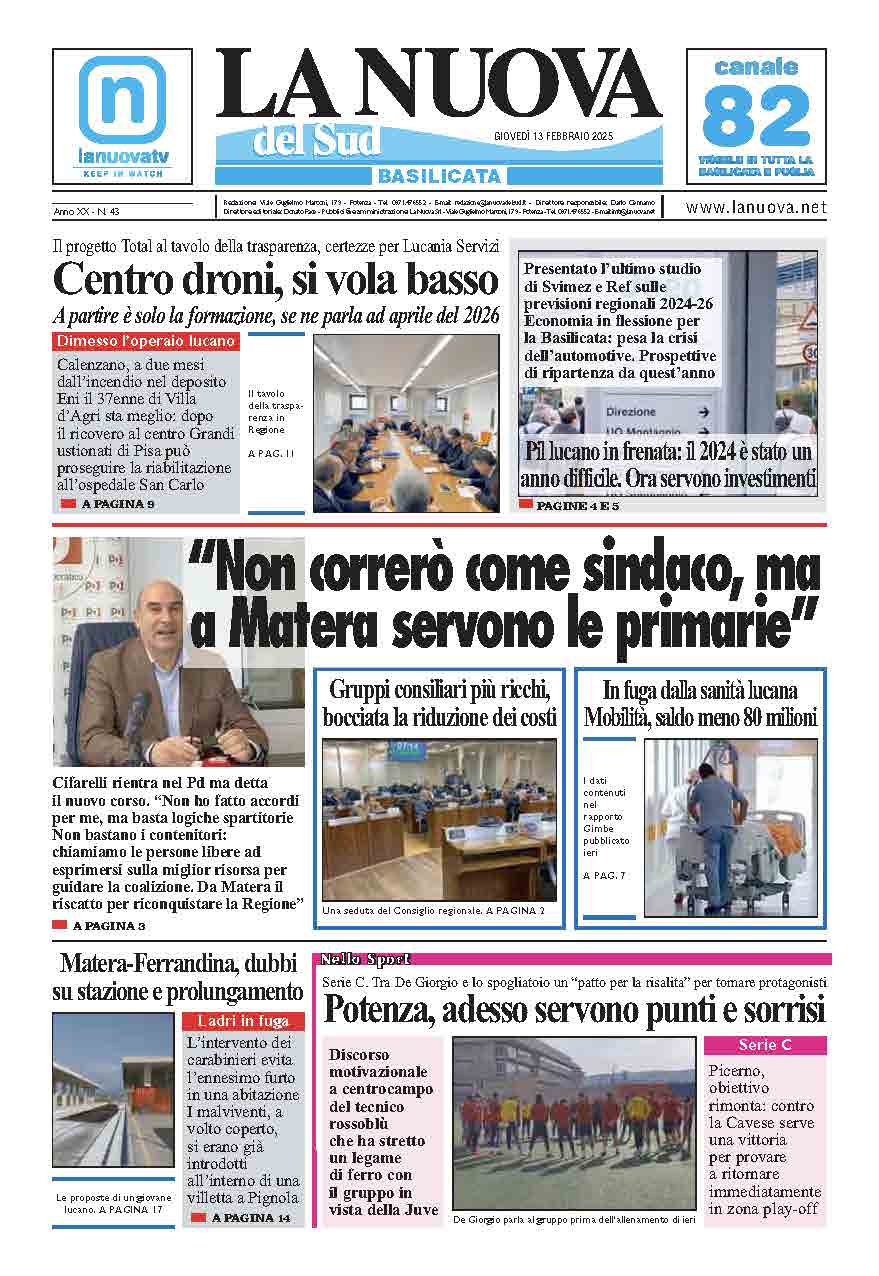 Giovedì 13 febbraio 2025
