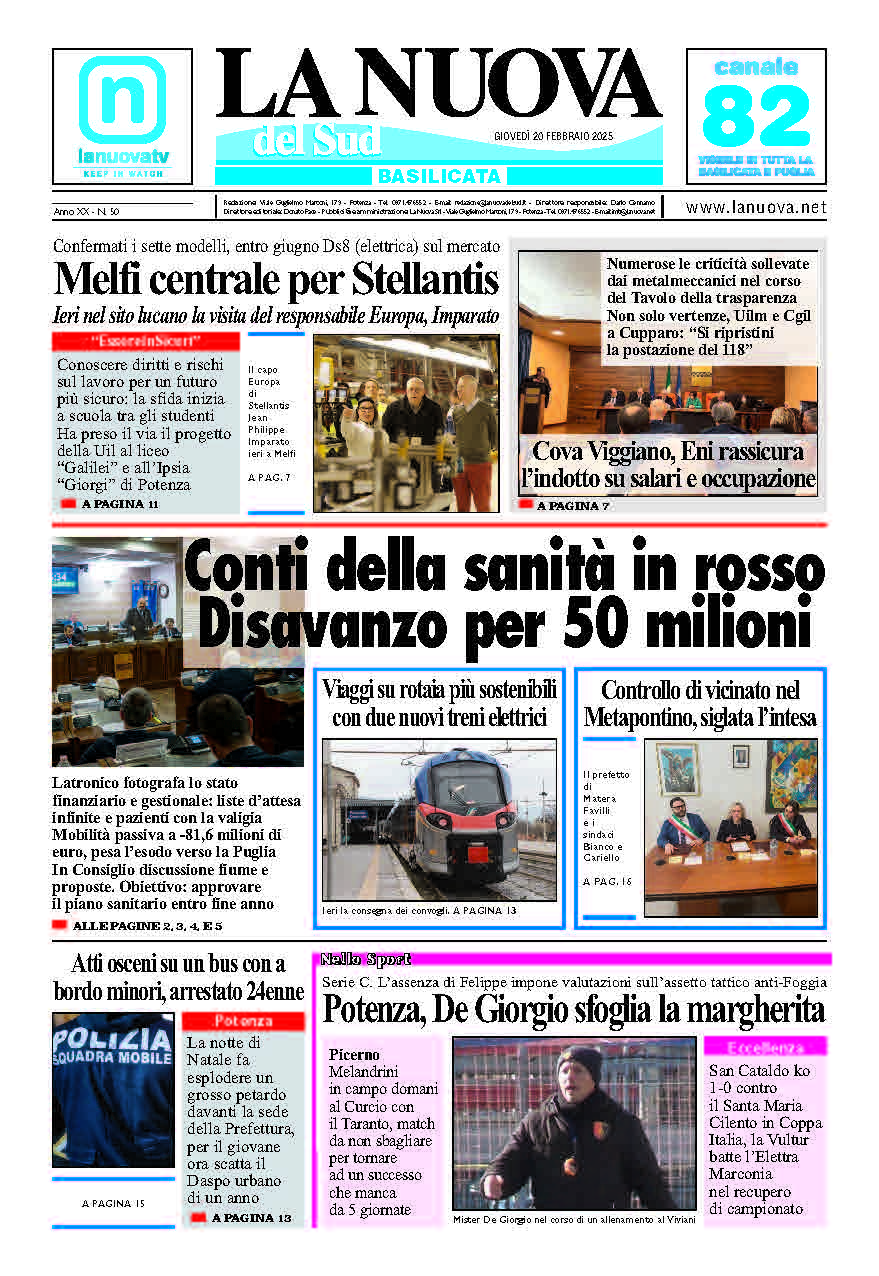 Giovedì 20 febbraio 2025