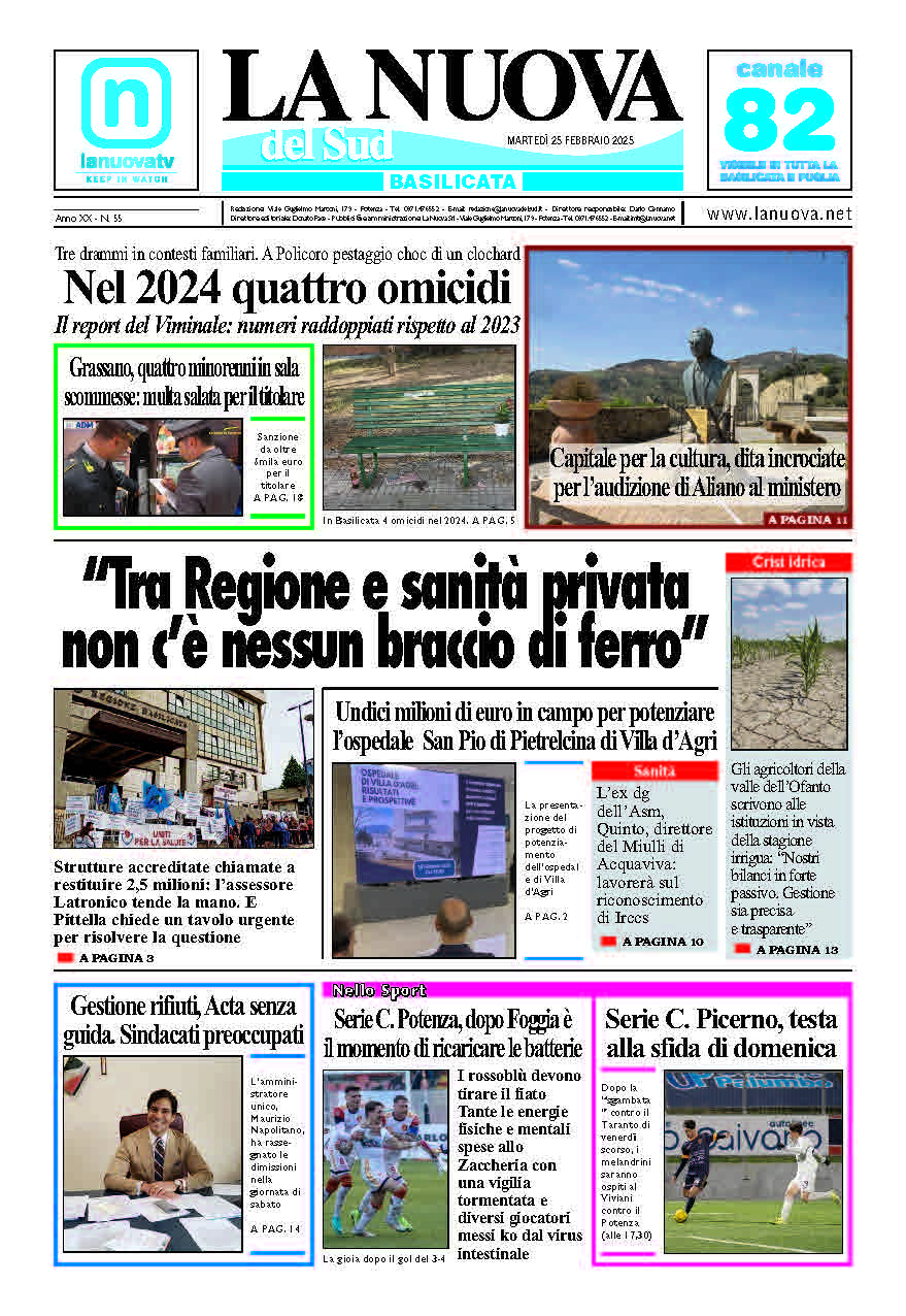 Martedì 25 febbraio 2025