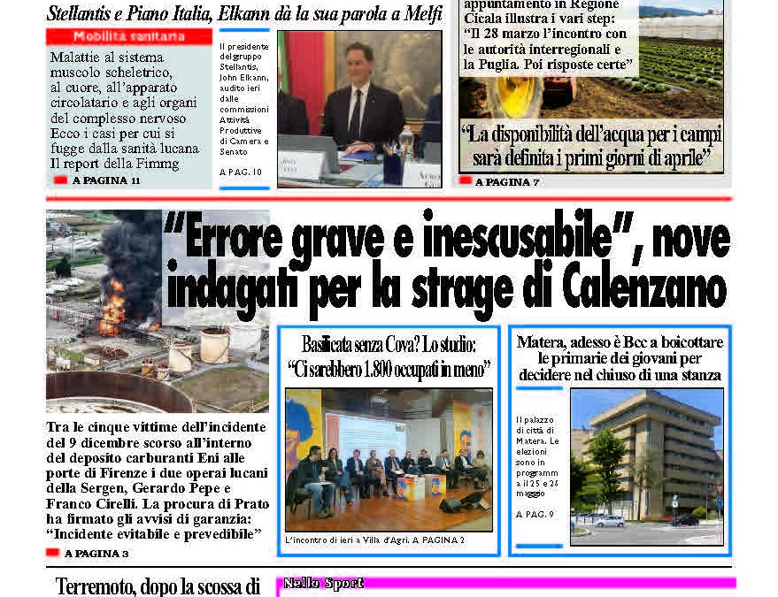 Giovedì 20 marzo 2025