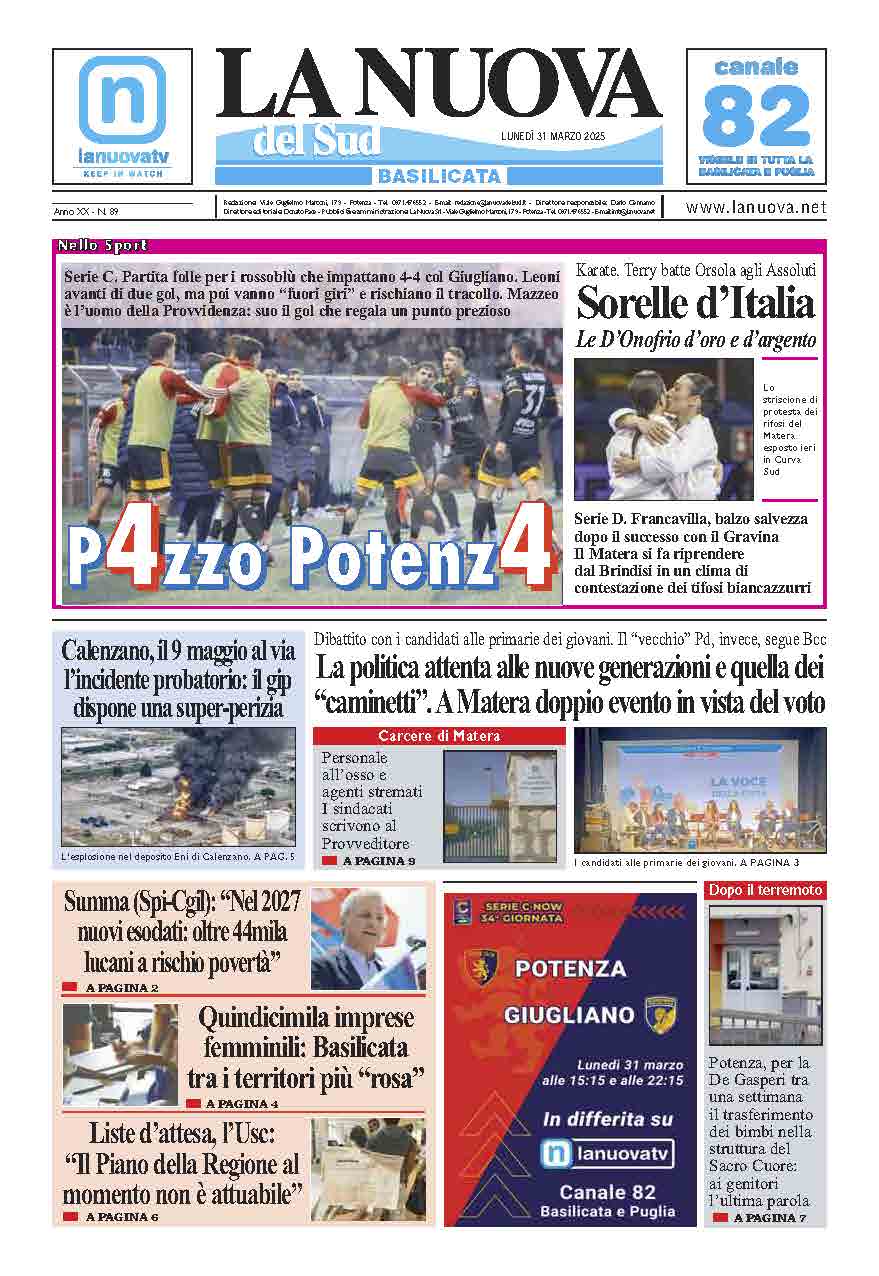 Lunedì 31 marzo 2025