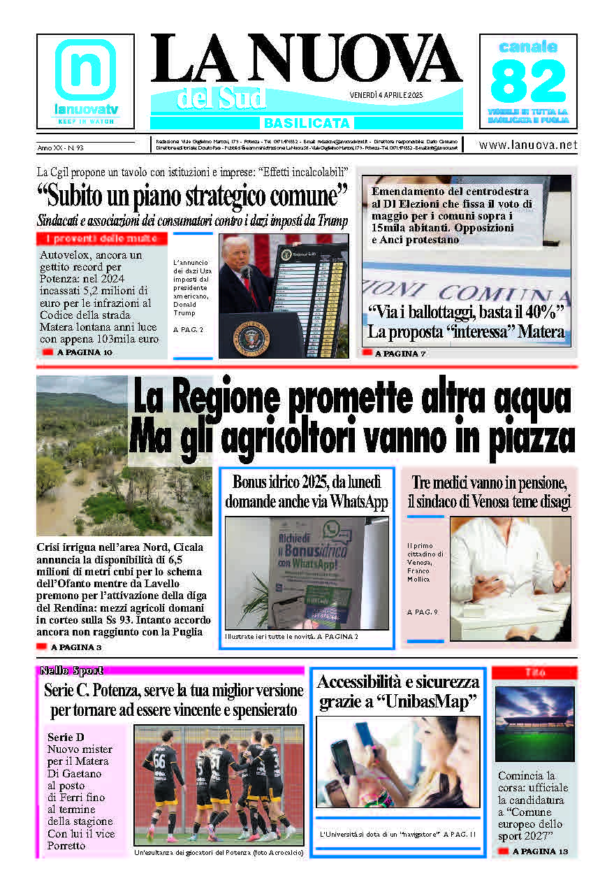 Venerdì 4 aprile 2025
