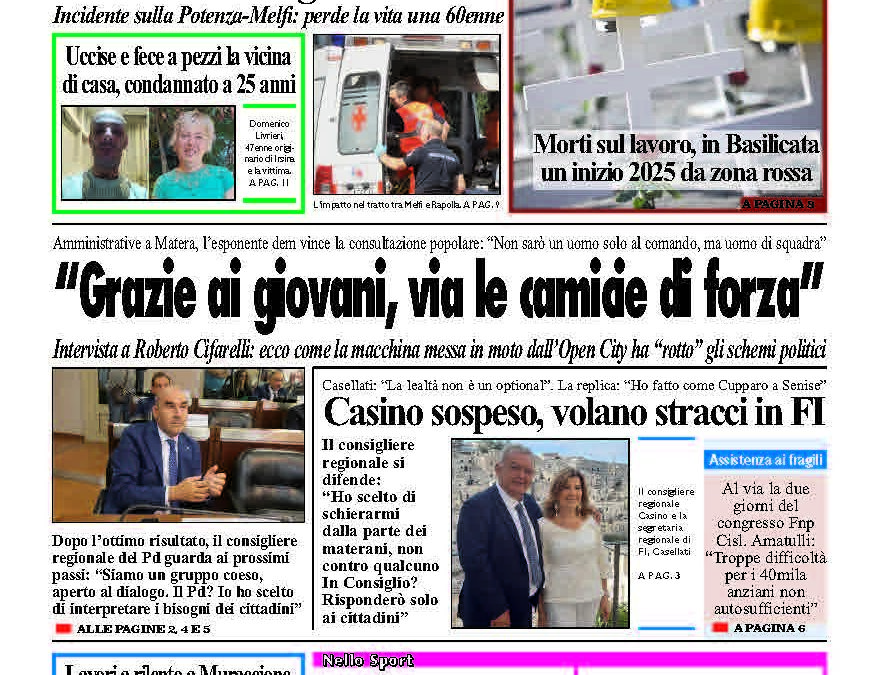 Martedì 8 aprile 2025
