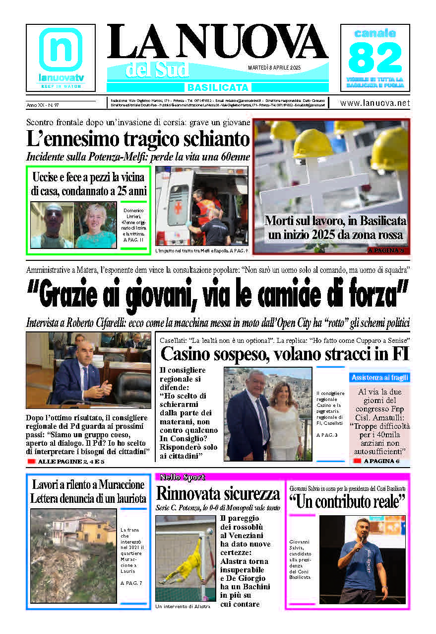Martedì 8 aprile 2025