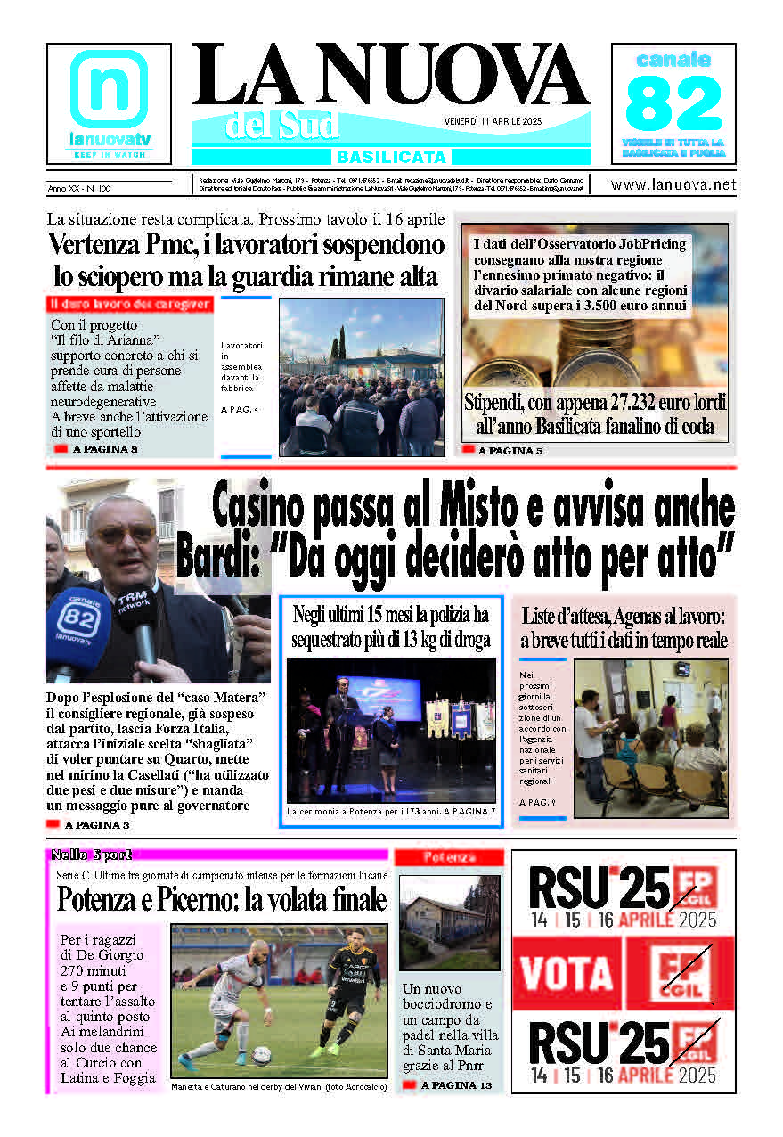Venerdì 11 aprile 2025