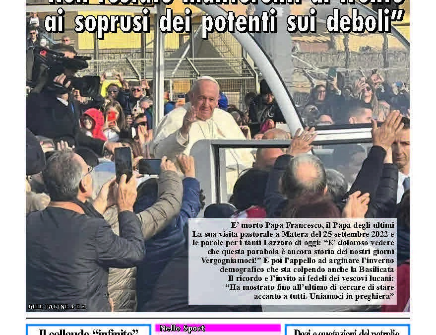 Martedì 22 aprile 2025
