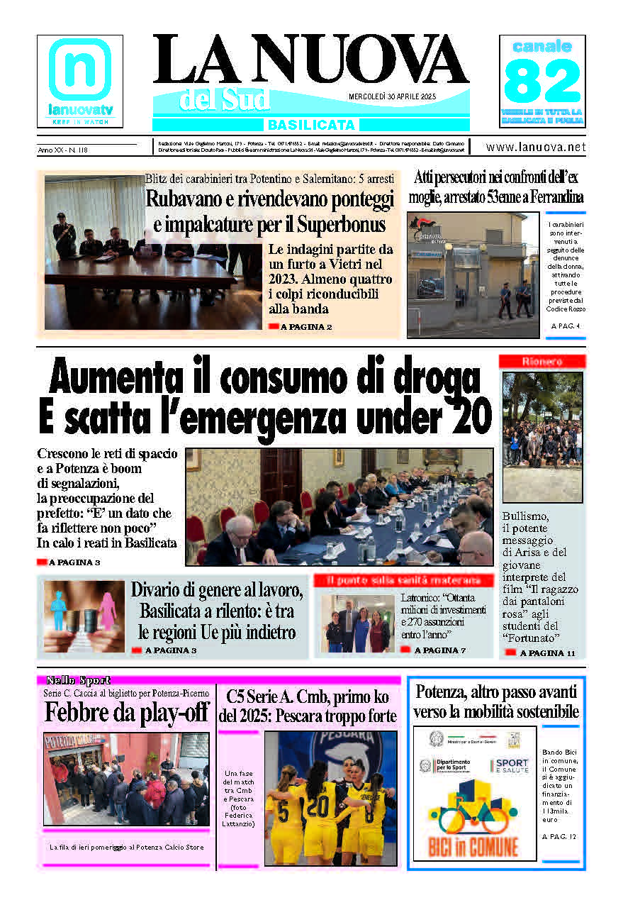 Mercoledì 30 aprile 2025