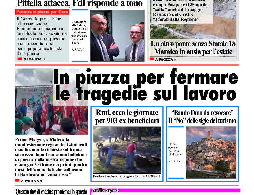 Giovedì 1 Maggio 2025