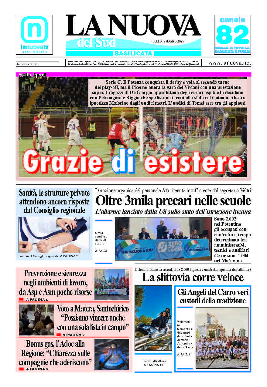 Lunedì 5 maggio 2025