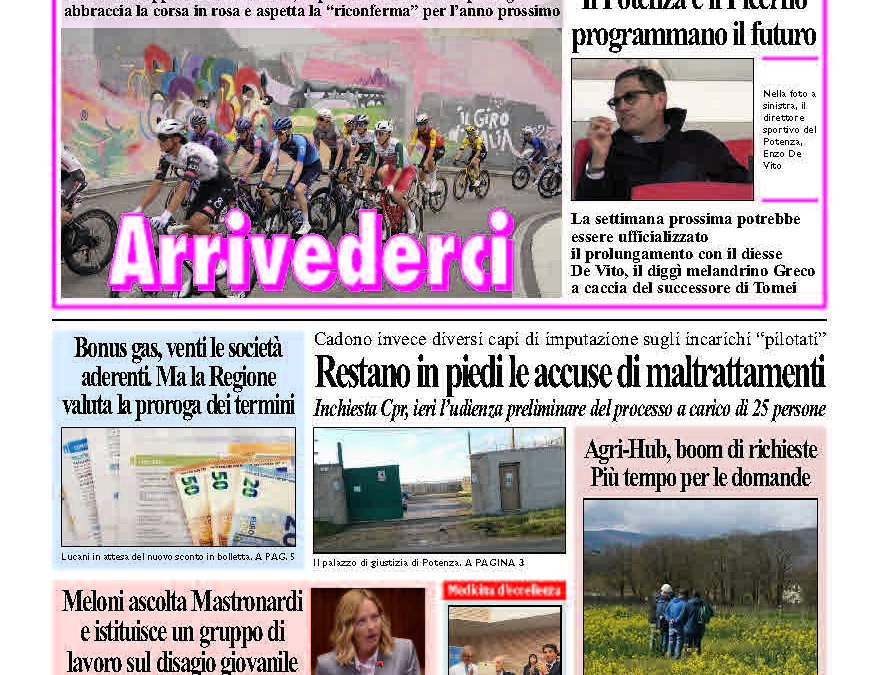Venerdì 16 maggio 2025