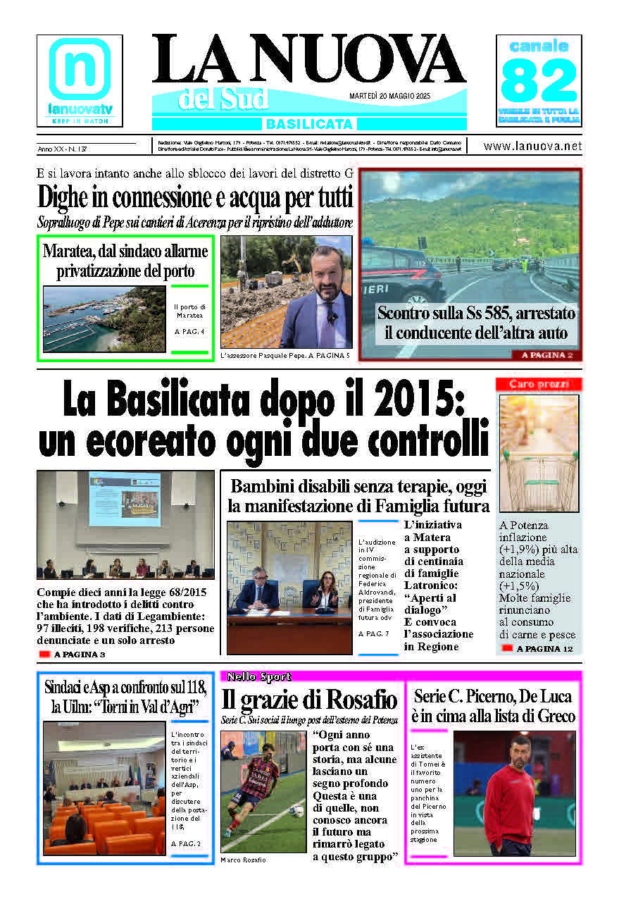 Martedì 20 maggio 2025