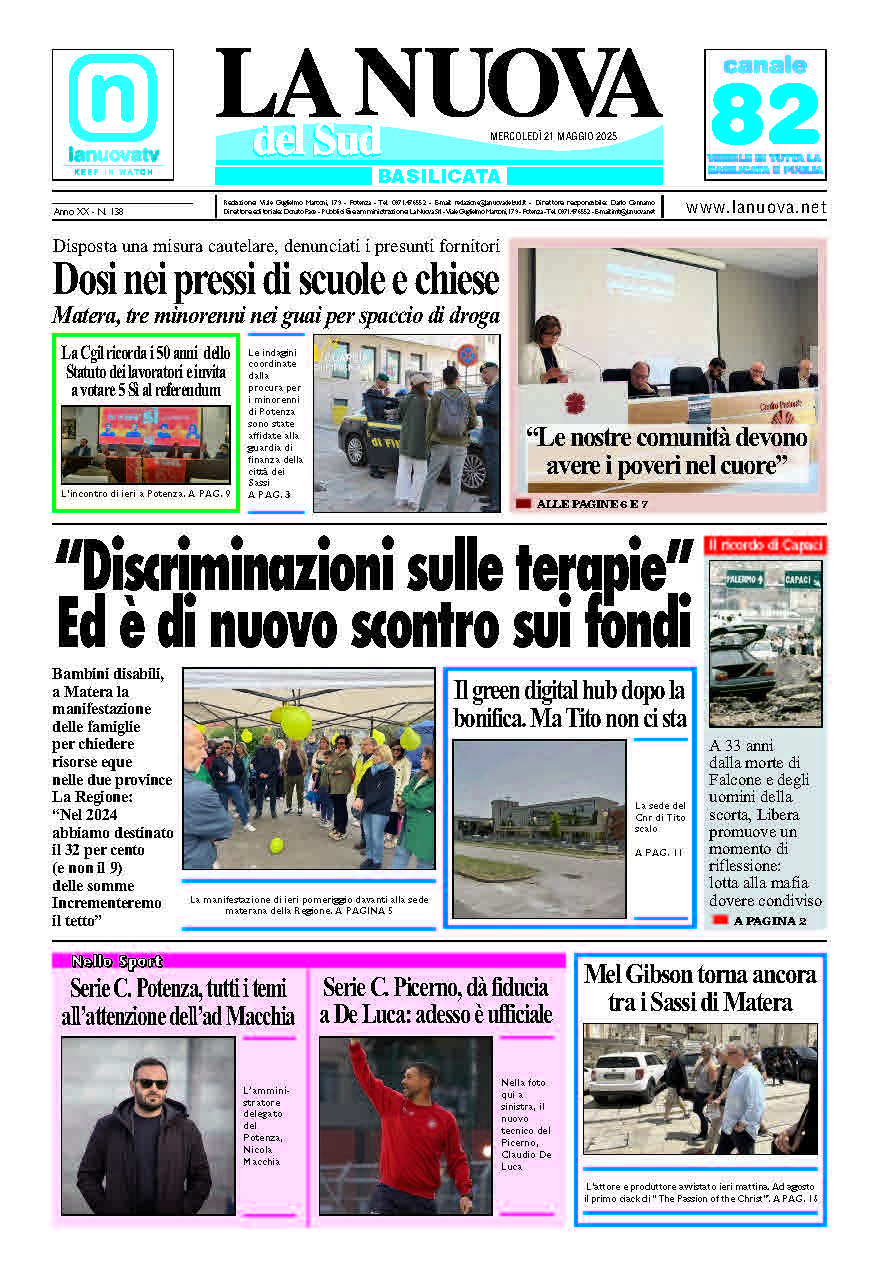 Mercoledì 21 maggio 2025