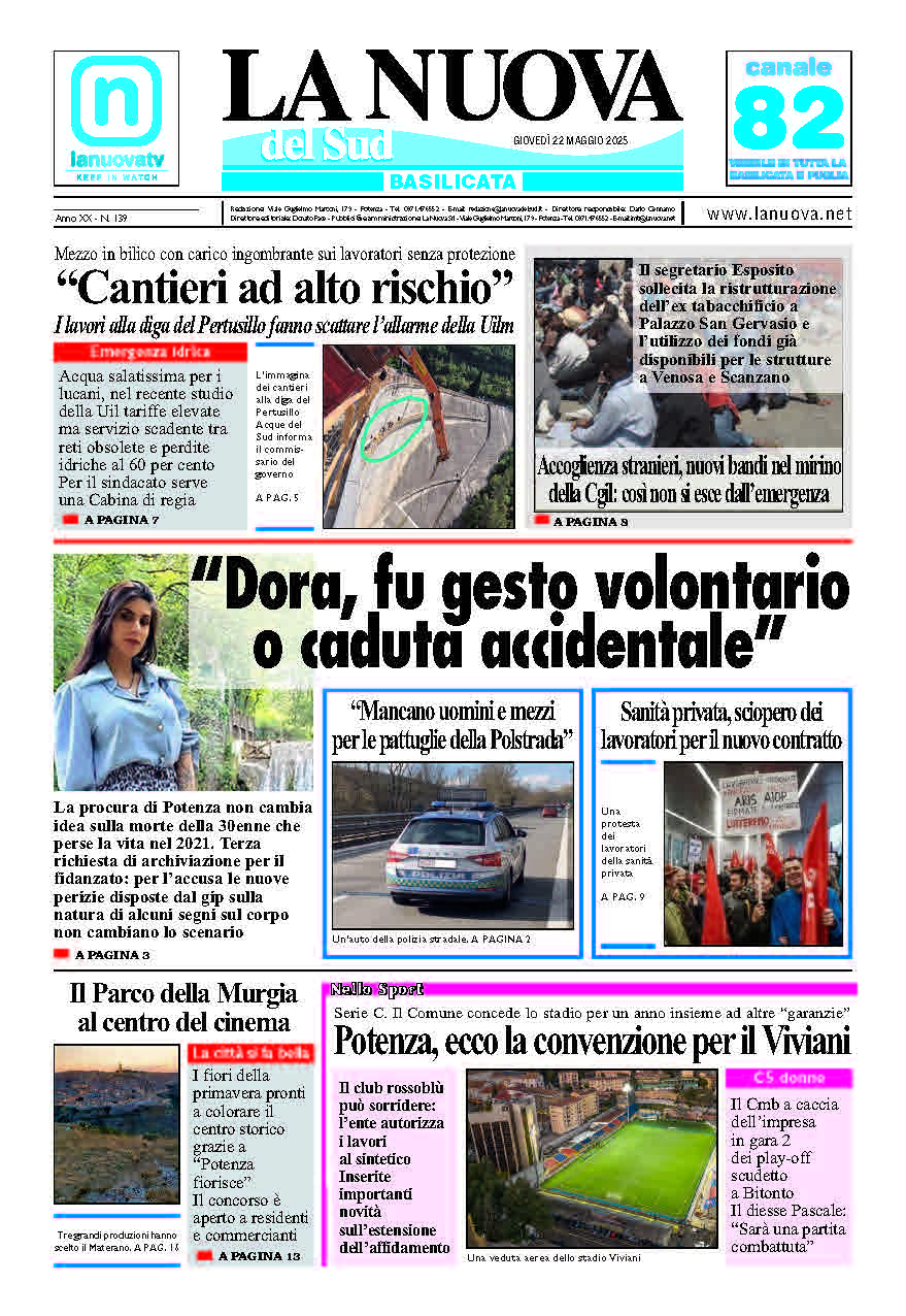 Giovedì 22 maggio 2025