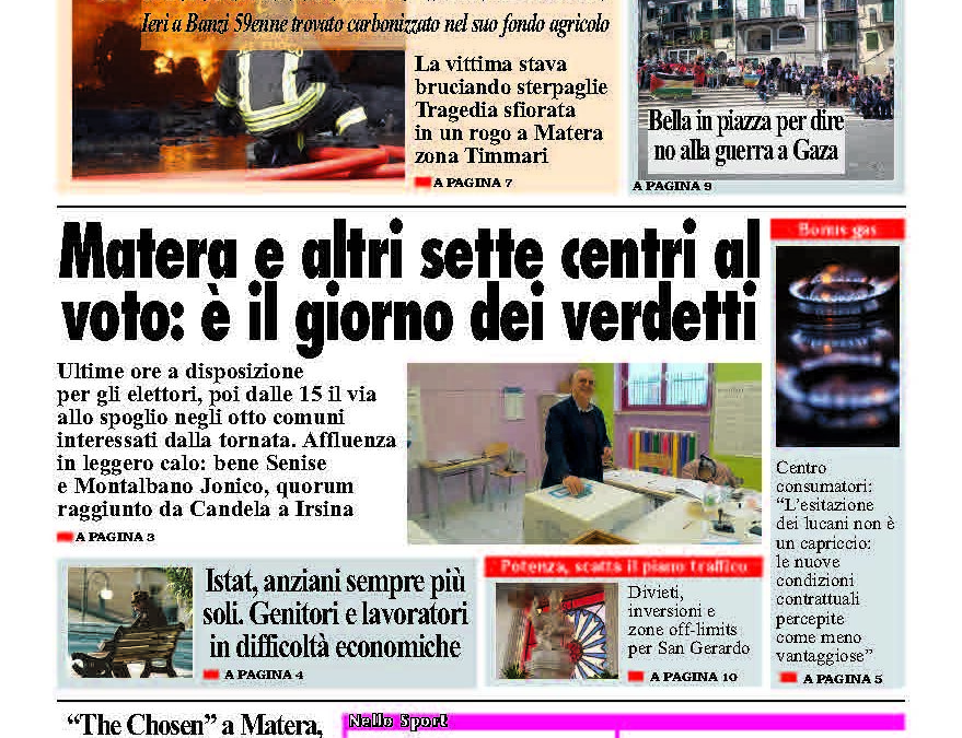 Lunedì 26 maggio 2025