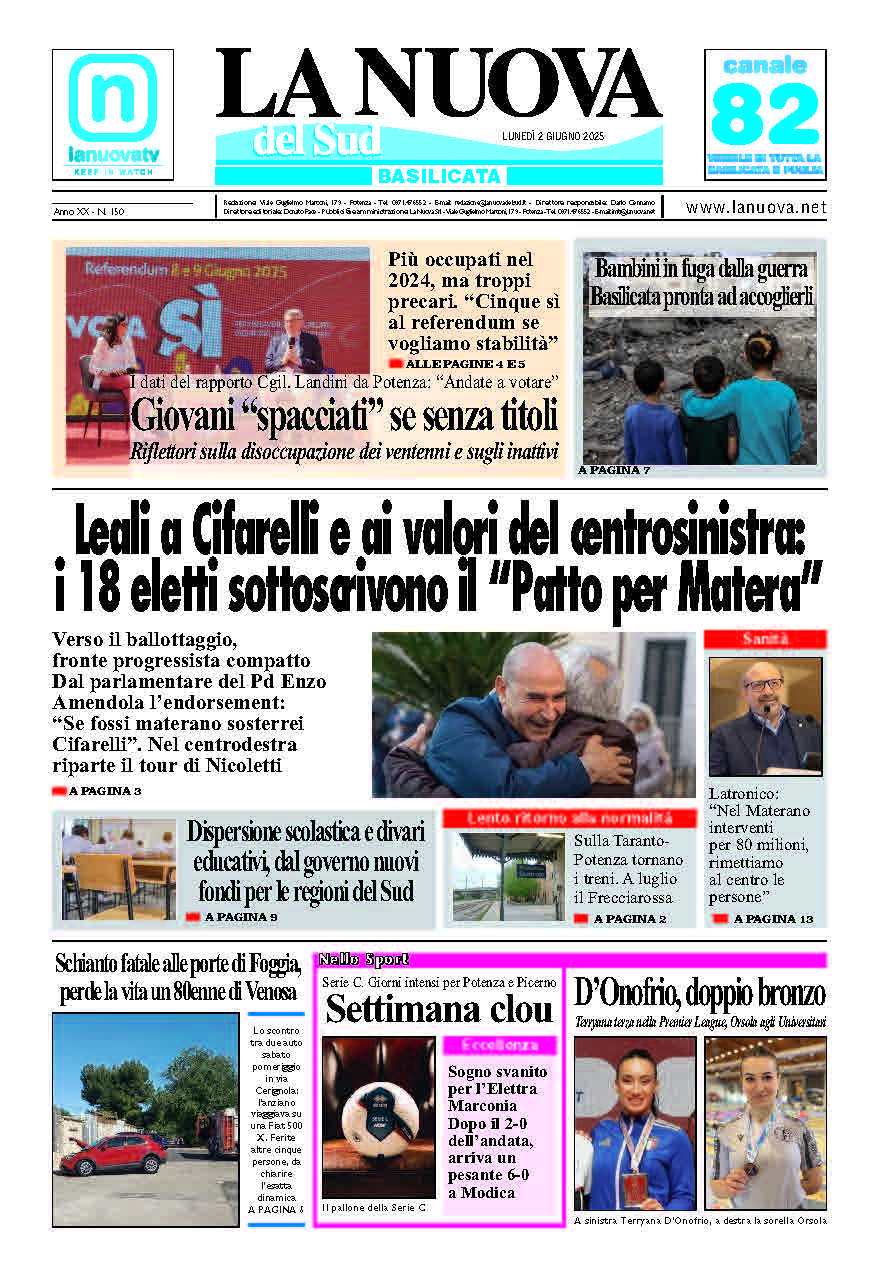 Lunedì 2 giugno 2025