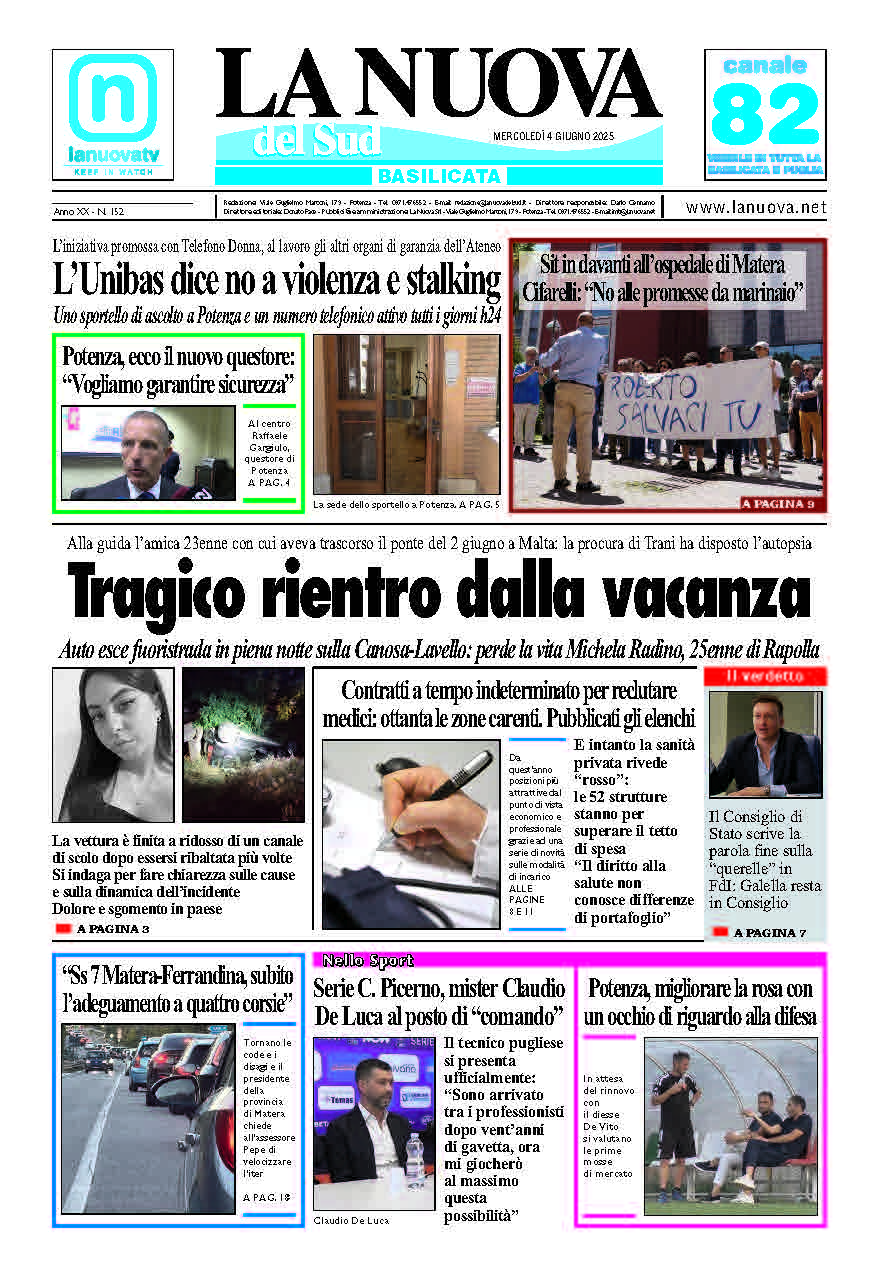 Mercoledì 4 giugno 2025