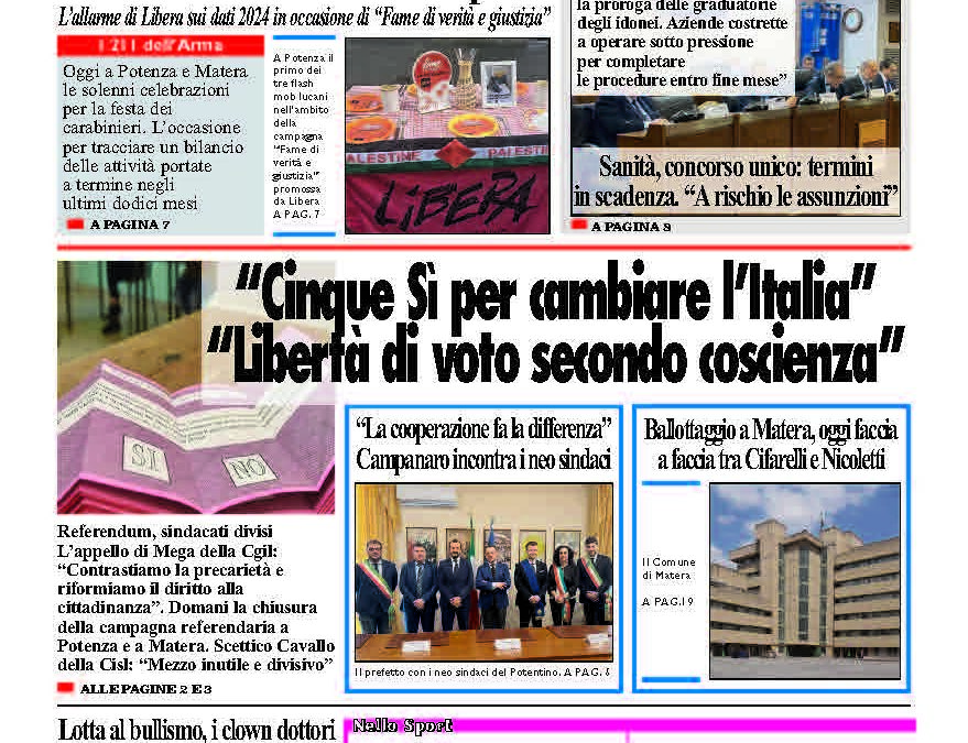 Giovedì 5 giugno 2025
