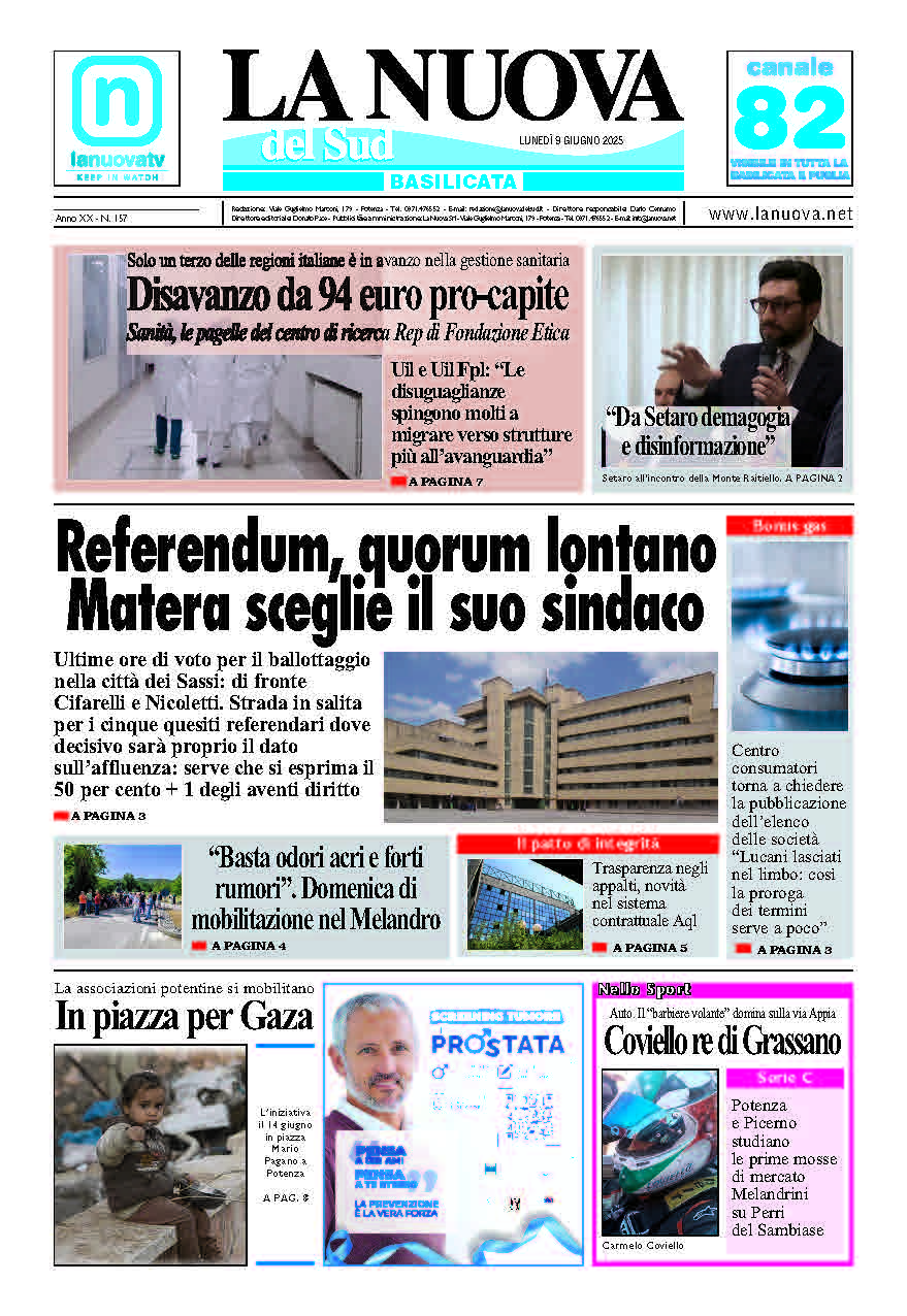 Lunedì 9 giugno 2025