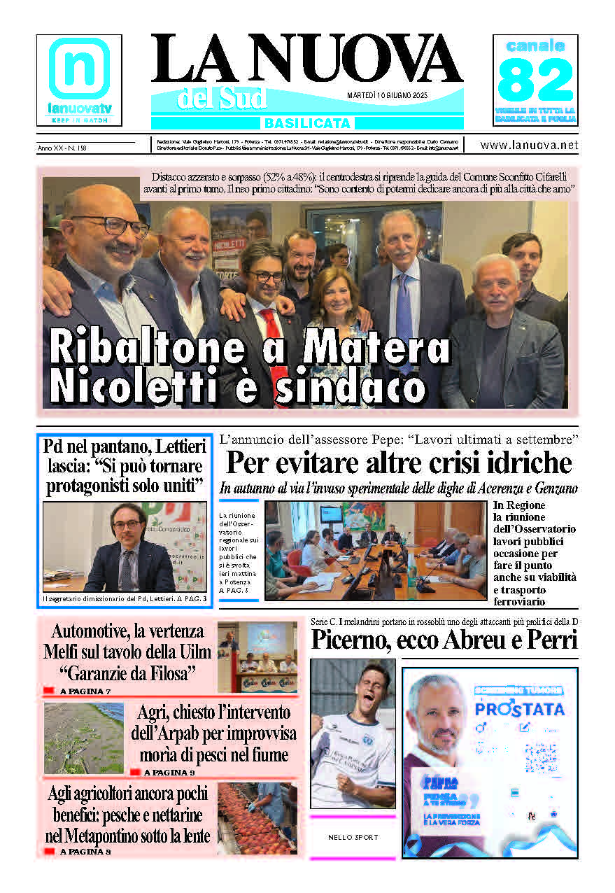 Martedì 10 giugno 2025