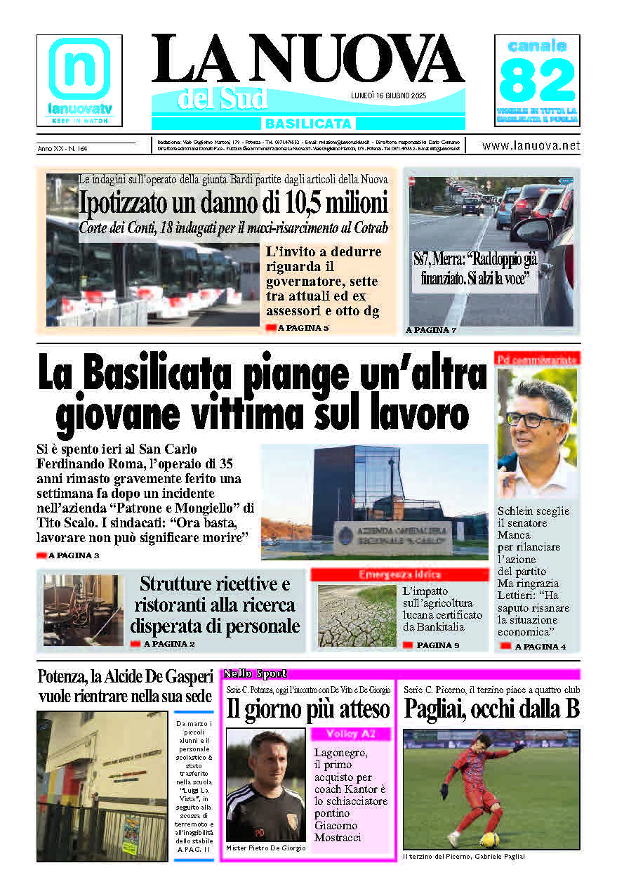 Lunedì 16 giugno 2025