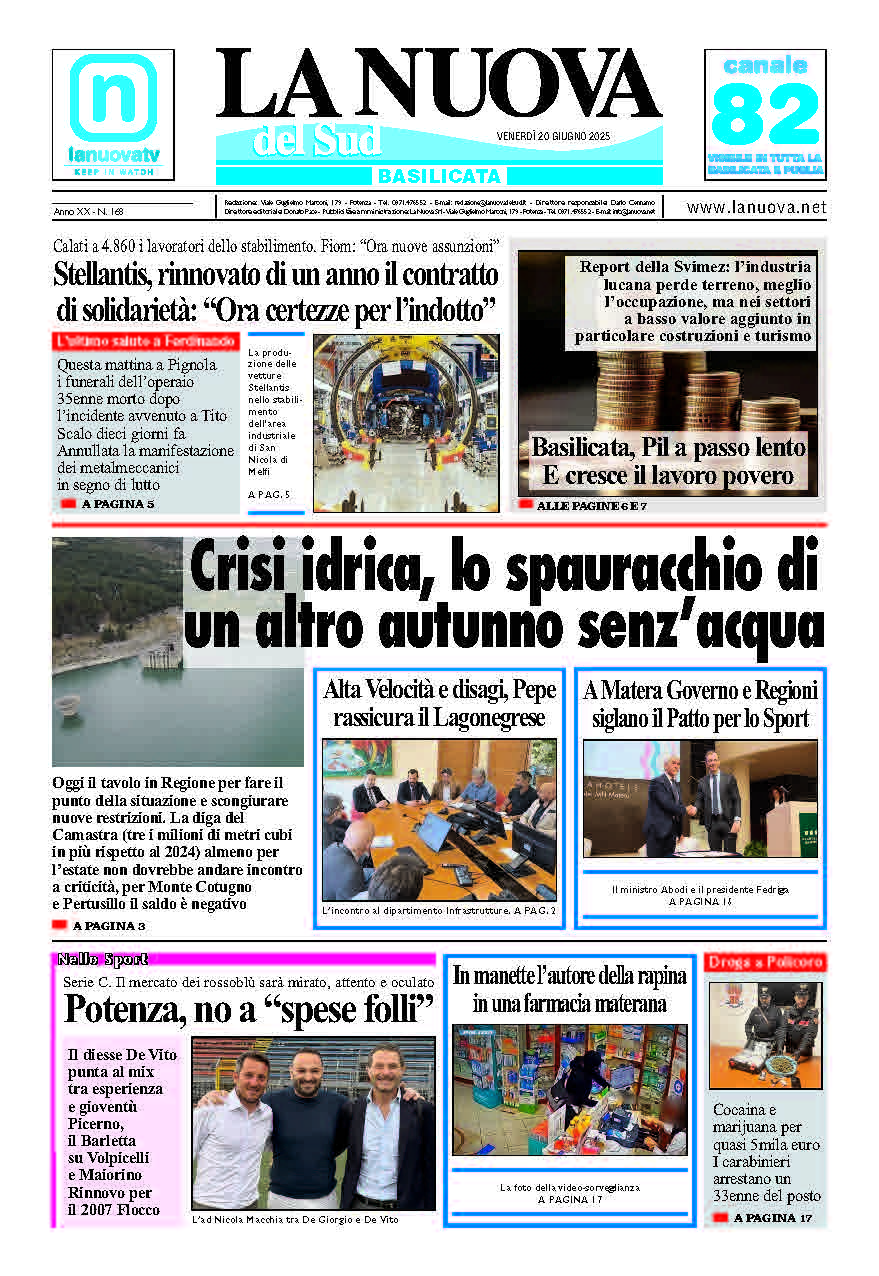 Venerdì 20 giugno 2025