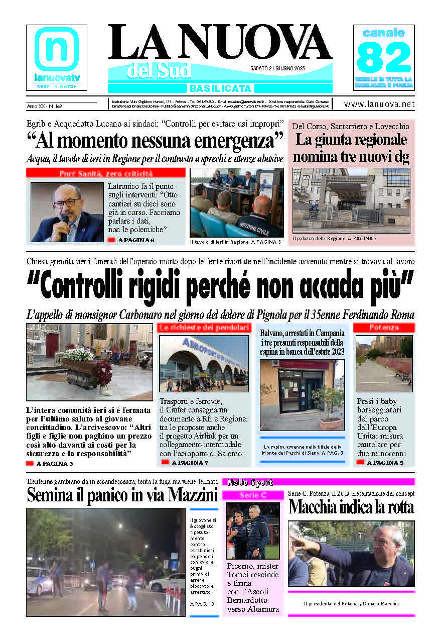 Sabato 21 giugno 2025