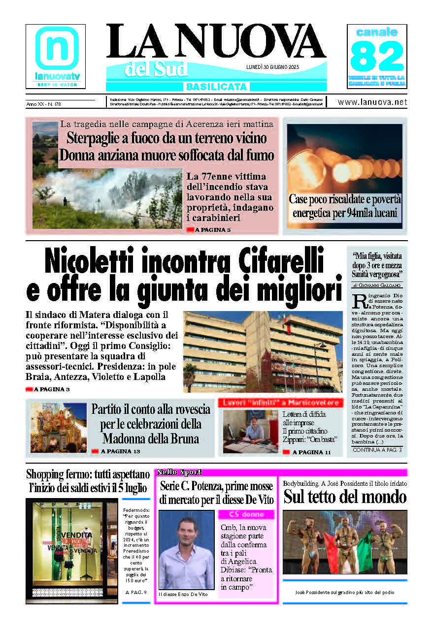 Lunedì 30 giugno 2025