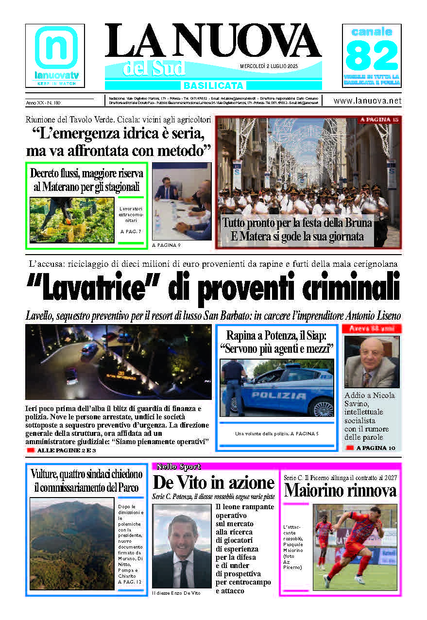Mercoledì 2 luglio 2025